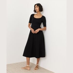 NWOT Pact Organic Cotton Fit & Flare Signature Scoop Dress - SMALL